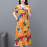Suures suuruses vabaajakleidid naistele Suvine elegantne naiste suvine pikk kleit Vaba vintage riided 5XL