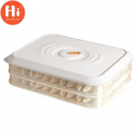 Pelmeenide organiseerija Virnastatav k&uuml;lmakindel PP Mugav kasutamine K&uuml;lmkapp Korraldaja K&ouml;&ouml;gitarbed Dual Layer valge