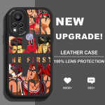 &Otilde;hukese naha tundega koomiksimustriga pehme silikoonist PU-nahast kaanega telefoni&uuml;mbris iPhone'i jaoks Samsung Huawei Honor Xiaomi Redmi OPPO Realme Vivo Vivo Y91C/Y1S