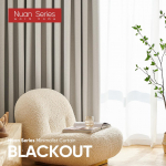 1 tk 100% pimendav kardin Lihtsas stiilis puhtav&auml;rvilised kardinad kodukaunistuseks Magamistoa elutuba Nuan Series W100 x L130cm beež