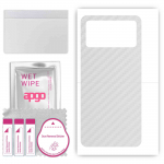 apgo Protective Skin Sticker for the back compatible with Xiaomi Mix Fold 3, Wrap Film, Foil, Vinyl - Pattern Transparent Carbon