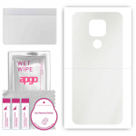 apgo Protective Skin Sticker for the back compatible with Motorola Moto G9 Play, Wrap Film, Foil, Vinyl - Pattern Matte Transparent