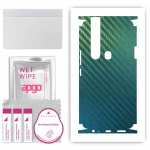 apgo Protective Skin Sticker for the back+sides compatible with Tecno Camon 15 Pro, Full Wrap Film, Foil, Vinyl - Pattern Carbon Chameleon CAKA1