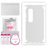 apgo Protective Skin Sticker for the back+sides compatible with Xiaomi Mi 10 Ultra, Full Wrap Film, Foil, Vinyl - Pattern Transparent Carbon
