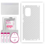 apgo Protective Skin Sticker for the back+sides compatible with Xiaomi Poco F3, Full Wrap Film, Foil, Vinyl - Pattern Transparent Carbon