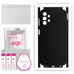 apgo Protective Skin Sticker for the back+sides compatible with Samsung Galaxy A13, Full Wrap Film, Foil, Vinyl - Pattern Carbon Black