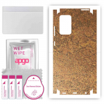 apgo Protective Skin Sticker for the back+sides compatible with Samsung Galaxy A72, Full Wrap Film, Foil, Vinyl - Pattern Rusty Copper