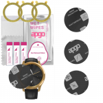 3x apgo MATTE Hybrid protective glass compatible with Garmin Vivomove Luxe, flexible nano glass, great replacement for tempered glass, scratch-resista