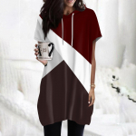 Naiste pusad Vabaaja l&uuml;hikeste varrukatega s&auml;rgid Moodne tr&uuml;kiga tuunikatopid taskutega L sinine