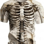 Suvised klassikalised r&otilde;ivad 3D-print Lahedad Skulls Skeleton Graafilised vabaaja T-s&auml;rgid T&auml;nava stiilis Meeste T-s&auml;rk l&uuml;hikeste varrukatega O-kaelusega topid S