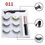 3 paari Magnetic Eyelash Set Magnet Liquid Silmapliiats Pintsett korduvkasutus Veekindlad Kunstripsme magnetripsmed 011