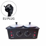Black Double Pots Wax Warmer Professionaalsed sulatatud vahahelmed karvade eemaldamiseks, reguleeritava temperatuuriga kiire elektriline vahasoojendi CHINA