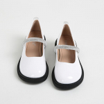 Mary Jane naiste kingad Lakknahast Paks Konts Retro Mokassiinid Suurused Naiste Kingad 37 valge