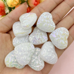 Isetehtud aksessuaarid Mood Vahep&auml;rlid Lahtised Helmed S&uuml;damekujulised Helmed Loov K&auml;sit&ouml;&ouml; Materjal 25*21,2mm 10 tk Kaelakee K&otilde;rvar&otilde;ngaste jaoks Kommikarva Akr&uuml;&uuml;l valge