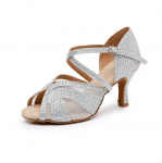 Naiste Tango Salsa Peotantsu sandaalid 7 cm Rhinestone Ladina tantsujalatsid Tossud Naiste sisetreeningud Pulmakingad 40