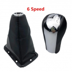 Kroomitud nahast 5/6-k&auml;iguline k&auml;iguvahetusnupp gaiteri pagasiruumi katte korpuse krae TOYOTA AVENSIS T25 MK2 II 2003-2009 jaoks