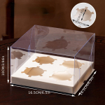 10 tk 4/6 tk koogikarp, l&auml;bipaistev magustoidu pakkekarp, v&auml;ikese tassi pakkekarbi muffinitopsid 4-caivty