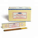 Satya Nag Champa California valge salvei viirukipulgad Agarbatti 180 grammi karp | 12 pakki 15 grammi karbis | Ekspordi kvaliteet pruun