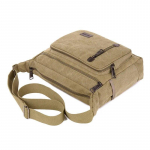 L&otilde;uendist &otilde;lakott pudel meeste naiste vabaaja lihtne mood Retro Crossbody Cross Square Mitmekihiline khaki
