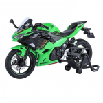 1/12 KAWASAKI Ninja ZX-10R M&auml;ngumootorratas Valatud Metallist Mudel Super V&otilde;idus&otilde;idu Heli ja Valgus Kollektsioon Kingitus Poisile Lastele roheline