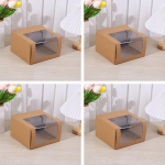 WTEMPO 4 tk l&auml;bipaistva akna pakkekarbid Creative DIY kodu hoiukarbid Poeaken V&auml;ikeste esemete vitriinkarbid 4pcs kuld