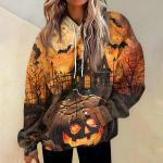 Naiste vabaaja moeprindiga pikkade varrukatega pullover Hoodies dressipluusid XXXL