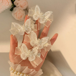 Superhaldjas valge v&otilde;rguga liblikas p&auml;rliga juuksen&otilde;el T&uuml;druku s&uuml;da metsastiil haldjas vibu armas juukseklambriga punutud mitmek&uuml;lgne peakate valge