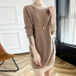 Naiste ka&scaron;miirkleit Qinghe ka&scaron;miir 30% ka&scaron;miir 70% vill s&uuml;gis-talvine ka&scaron;miir seelik pehme ja soe L pruun