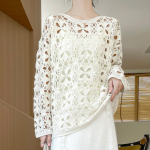 Naiste ka&scaron;miirist sviiter Qinghe ka&scaron;miir 30% ka&scaron;miir 70% vill s&uuml;gis-talvine ka&scaron;miir pullover k&auml;sitsi kootud pehme ja soe valge