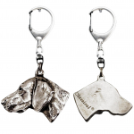 Weimaraner, Grey Ghost - Silver-plated key ring with a dog in a gift box, handbag decoration, backpack pendant by Art-Dog brand