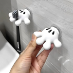 Lihtsalt paigaldatav armas peopesaga seinale kinnitatav k&auml;ter&auml;ti- ja hambaharjahoidja &ndash; sobib ideaalselt laste vannituppa, sobib ideaalselt 4-inimese perehoiulahenduseks 2PCS valge