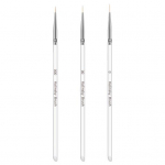 3 tk/komplekt k&uuml;&uuml;nekunsti pintslid Peen lainerihari libisemisvastane k&auml;epide, pehmete harjastega kaasaskantav kerge k&uuml;&uuml;nekunsti triibutuse pintslid &Otilde;hukese joonega k&uuml;&uuml;nehari 1 Set