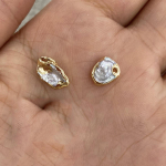 Mini kullatud servaga naturaalsetest p&auml;rlitest ripats auguga, naiste ja meeste amuletid meisterdamiseks, loomingulised ehted t&auml;nup&uuml;hade j&otilde;ulukingituste tegemine 8-10 mm 2Pcs/8-10mm