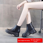 2024. aasta s&uuml;gise uued naiste Briti stiilis Martini saapad, talvised sametpuuvillased &uuml;mara ninaga saapad. velvet, 35 must