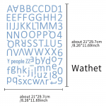V&auml;rvilised ingliskeelsed dekoratiivsed m&auml;rkmikud, kruusid ja kleebised, 12 t&uuml;kki A4 Alphanumeric Stickers 1024 kollane