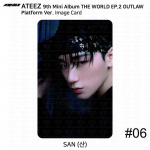 ATEEZ 9. minialbum THE WORLD EP.2 OUTLAW Platvorm Ver QR Photocard Pildikaart San - Image Card #06