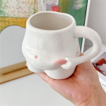 Kawaii keraamiline kruus armas kohvitass piima tee veetassid Creative Pinch Belly Cup kruus kingitus portselanist joogikohvi kruusid about 320ml