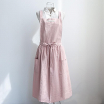 Puuvillane ja linane varrukateta p&otilde;lle k&ouml;&ouml;k toiduvalmistamiseks m&otilde;eldud riie t&auml;iskasvanutele armsad pinafore saastumisvastased p&otilde;lled