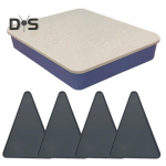 Silikoonist pitsa hoiukonteiner, 2 kambriga, korduvkasutatav roosa