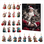 2025. aasta j&otilde;ulude advendikalender, 2D korter armsate kasside loenduskalender 2024. aasta loomakaunistuste koomiksifestivali peotarbed 24pcs