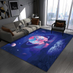 3D Multika Universumi Vaip - Suur, T&auml;ielikult Kattev Vaip Magamistuppa, Elutuppa v&otilde;i Diivanile RZ-Universe Planet-7, 120*180cm