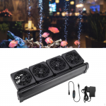 Akvaariumi jahuti H&uuml;dropooniline jahutusmasin Akvaariumi ventilaator Reguleeritava nurga all aksolotlile, korallile, soolale 4 head