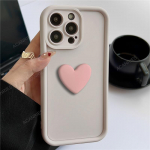 Iphone X Xr 7 8 6 Plus SE jaoks Cute Love Heart silikoon&uuml;mbris Iphone 15 14 13 12 11 Pro Max Mini naiste matt tagakaas 15pro jaoks for iphone 15 valge