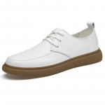 Moodsad K&auml;sit&ouml;&ouml; Meeste Vabaajajalatsid Ehtne Nahk Meeste Tossud K&otilde;rge Kvaliteediga Meeste Vabaajajalatsid Luksusbr&auml;ndi Paelkingad Oxfords Lamedad 37 valge
