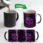 V&auml;rvi muutvad tassid Touch My Coffee Kruus 11 untsi 3D Fire Skull must keraamiline kohvikruus Halloweeni kingitus kruus M&auml;ngija abikaasa teetass 301-400ml lilla