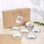 9-osaline keraamiliste kergete taldrikute komplekt, lisandid, soja-, suupiste- ja kastmen&otilde;u, kimchi eelroaplaadid, 2,8-tolline alustass 2.8inch