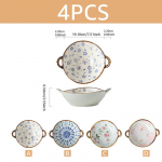 7,5-tolline Jaapani majapidamisnuudlikauss keraamiline supikauss k&auml;epidemega salati kauss K&ouml;&ouml;gin&otilde;ud Mikrolaineahi k&uuml;psetusn&otilde;ud roheline