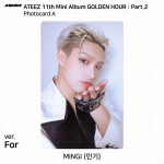 ATEEZ 11. minialbum Golden Hour Pt.2 To Diary For Ver Photocard Postkaart Mingi - For (A)