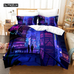 New Yorgi &ouml;&ouml;vaatega voodipesukomplekt Queen-suurusega voodipesukomplekt / tekikott Padjap&uuml;&uuml;ri komplekt Pehme kodutekstiilist voodipesu AU Single(140x210cm)