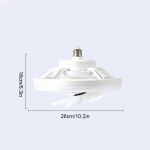 E27 laeventilaatori pirn LED-valguse ja kaugjuhtimispuldiga l&uuml;htriga RGB v&auml;rvi h&auml;mardatav ventilaatorilamp koduvalgustuse jaoks